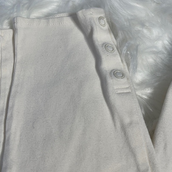 3/$20 ❤️ gap Girl Cream Snap-accent Leggings US XXL (14-16) - Picture 2 of 4